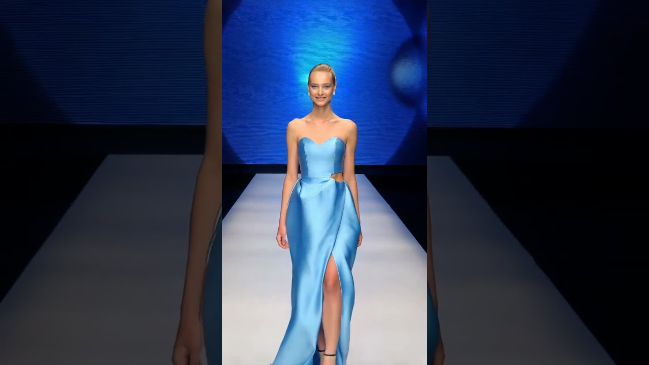 Icy Blue Elegance | German Fashion Model Cinematic Runway Walk