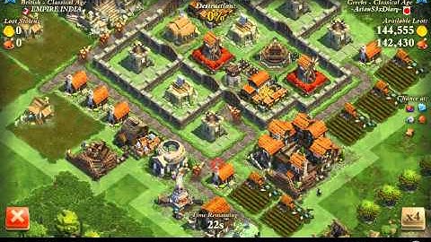 DomiNations Strong Defense Base Design - Classical Age