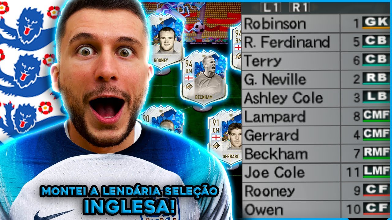MONTEI A LENDÁRIA SELEÇÃO INGLESA E JOGUEI A WL NO FIFA!!