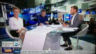 Śmiech prezenterki na wizji - TVN24 - zabawki | 1.10.2016