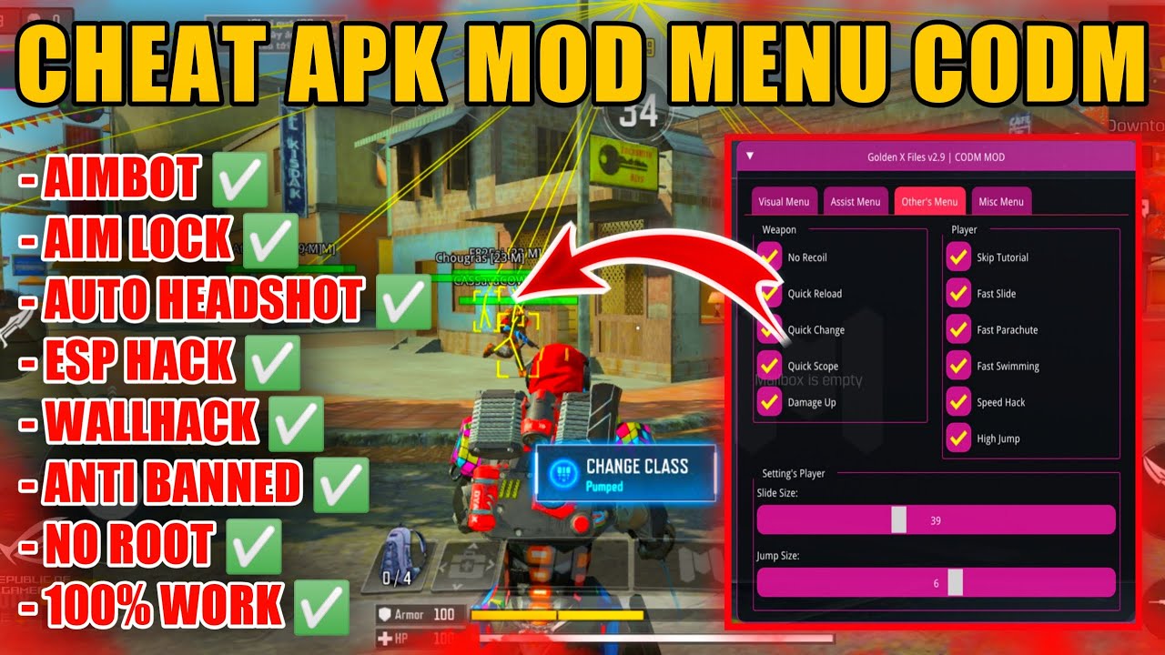 Codm Cheat CHEAT CALL OF DUTY MOBILE APK MOD MENU CODM AIMBOT WALLHACK NO RECOIL ...