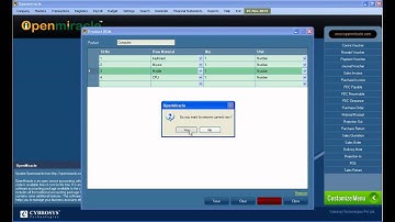 Product Creation- OpenMiracle - The Free open source accounting software