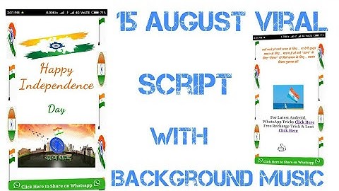 #whatsappviralscriptwithmusic New Independence Day Viral Script With Background Music | SN Tricks