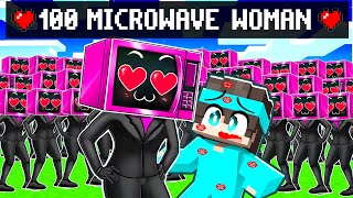 100 MICROWAVE WOMEN TRY TO KISS ME IN MINECRAFT!?