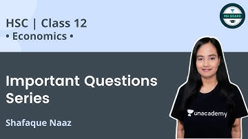 Class 12 Important Questions Series | 12th HSC Economics Boards | Shafaque Naaz