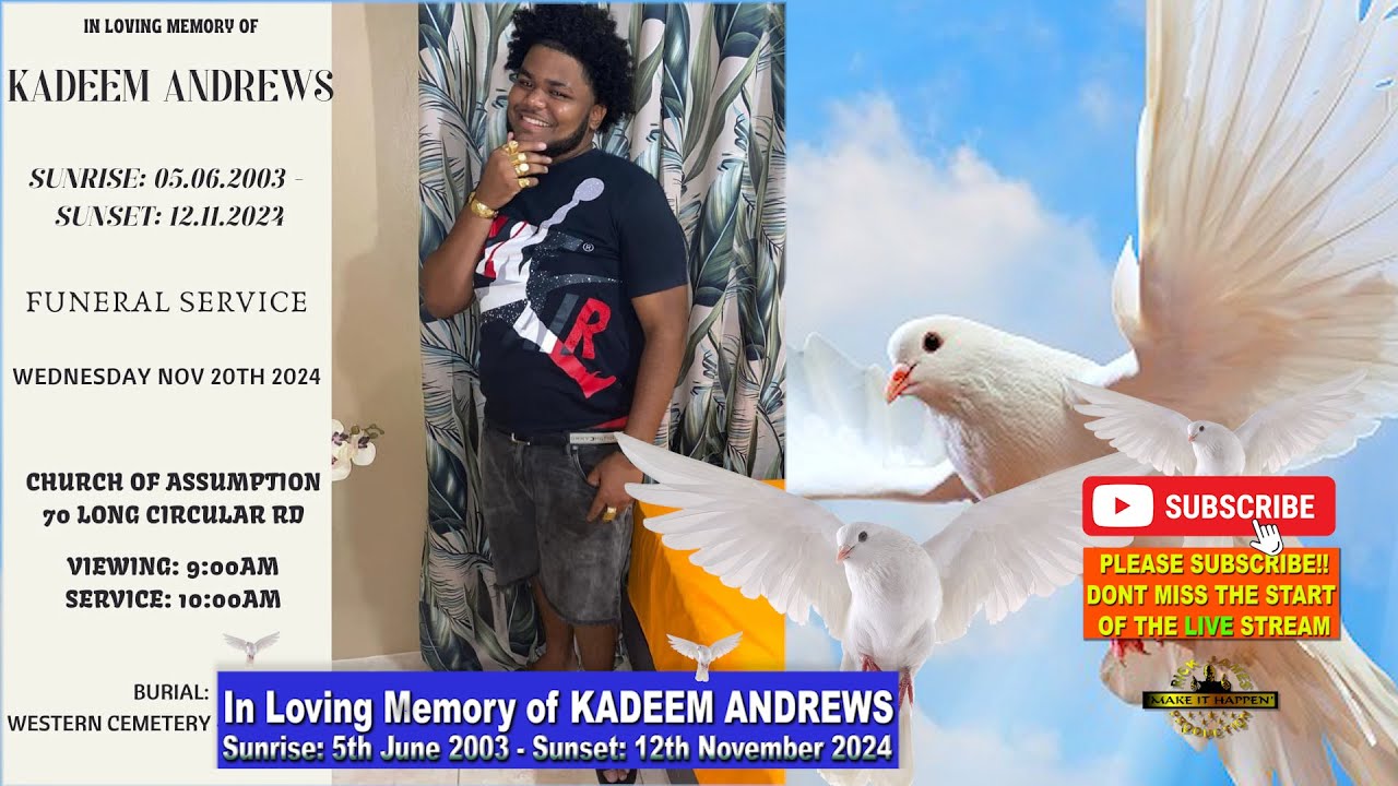 The Funeral Service of KADEEM ANDREWS - YouTube
