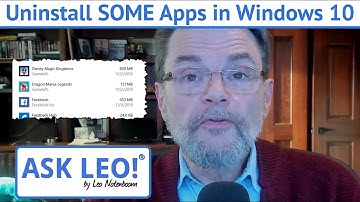 Uninstall SOME Apps in Windows 10
