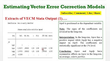 (Stata13): VECM Estimation, Discussion and Diagnostics #var #vecm #causality #granger #wald