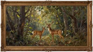 Vintage Deer in the Forest   | 2 Hours | 4K | TV Wallpaper screenshot 4