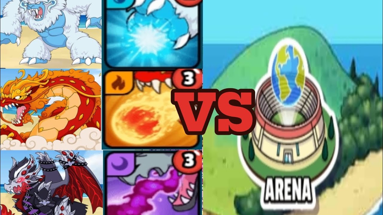 Dynamons world : YETI , DRAXYGUS , ZONYSUS vs ARENA