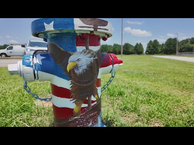 Jackson County students paint fire hydrants