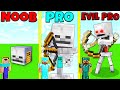 Minecraft Battle: NOOB vs PRO vs EVIL PRO: SKELETON HOUSE BUILD CHALLENGE / Animation