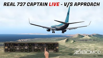 Lisbon - Lanzarote | Real Airline Captain LIVE | ZIBO MOD 737 | Vertical Speed Approach Tutorial