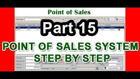 Point of sales step by step using VB.net part 15