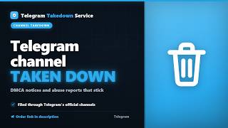 Details How to Take Down a Telegram Channel (DMCA & Abuse Reports) Update