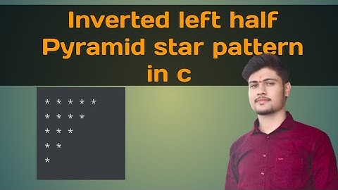 pattern 5 | inverted left half Pyramid | pattern in c |  complete code