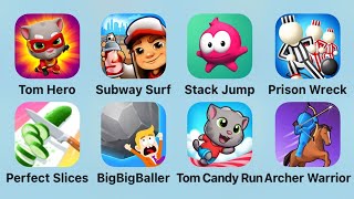 Tom Hero, Subway Surf, Stack Jump, Prison Wreck, Perfect SLices, Big Big Baller, Tom Candy Run screenshot 5