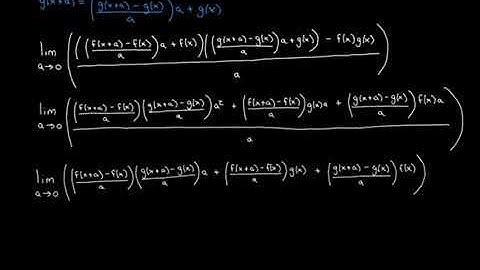 Why does the product rule work?