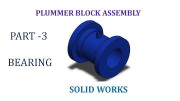 Plummer Block / Pedestal Bearing | Part - 3 - Bearing | Solid Works