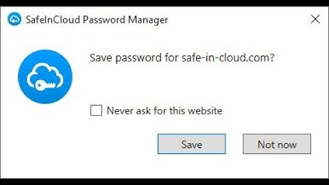 Saving passwords (Browser extension)