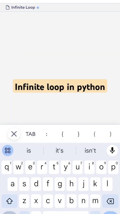 Infinite loop in python @ctutorialbynaziasohail - YouTube
