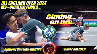 Viktor AXELSEN [DEN]  vs Anthony Sinisuka GINTING [INA]  | All England Open 2024  |QUARTER FINALS