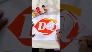 How to draw the Dairy Queen logo #Shorts