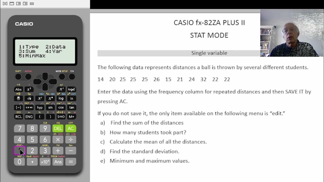 CASIO fx82ZA PLUS II Statistics 1Variable YouTube