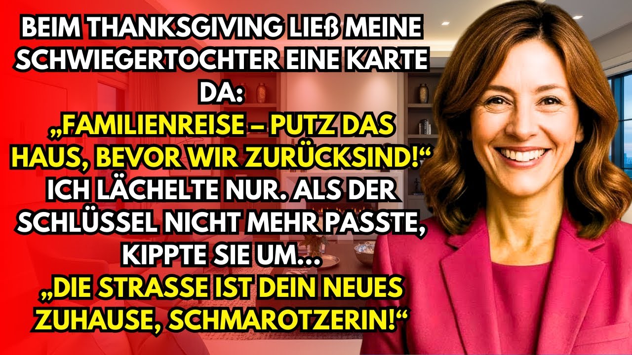 Beim Weihnachtsessen schob mir meine Schwiegertochter eine Karte über den Tisch: „Mach das Haus sauber, bevor wir zurück sind.“ Sie flog mit meinem Sohn und den Enkeln auf die Kanaren – und ließ...