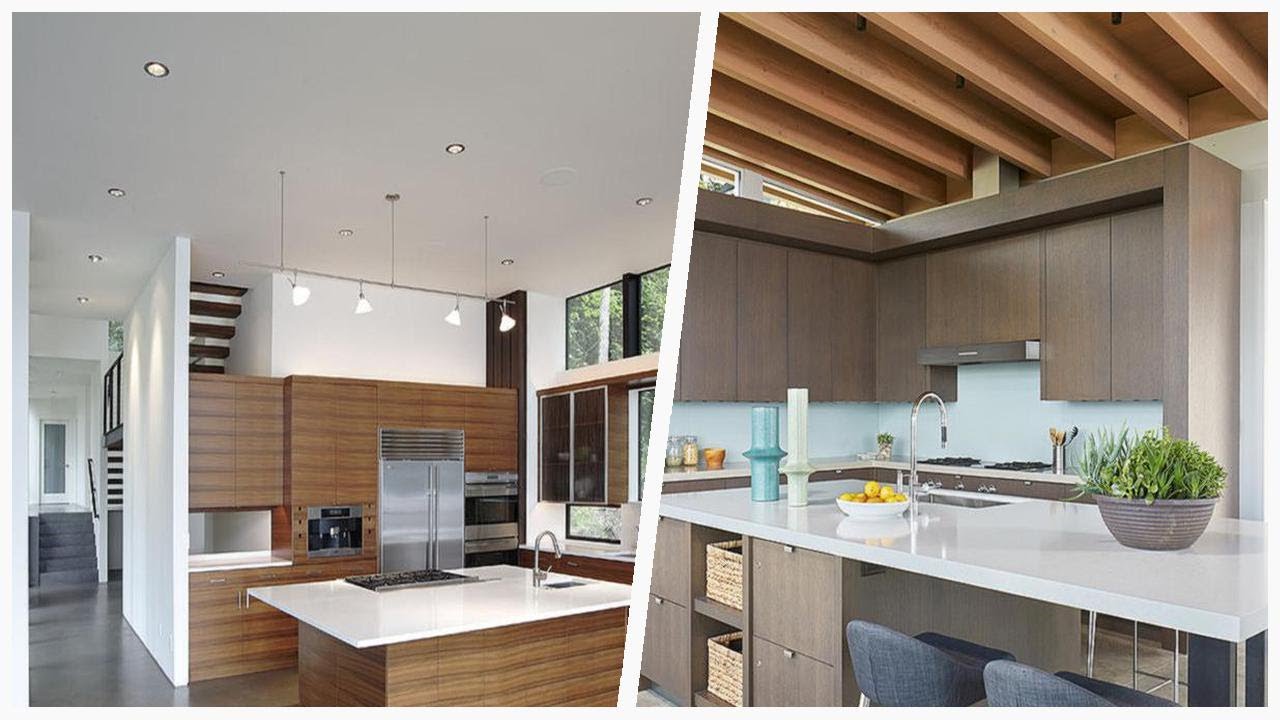 75 Modern Kitchen With Medium Tone Wood Cabinets Design Ideas You'll ...