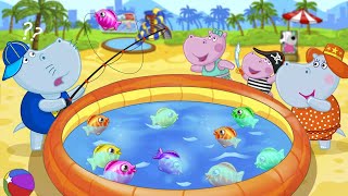 Hippo Hilarity: The Fun and Games of Water Park Playtime