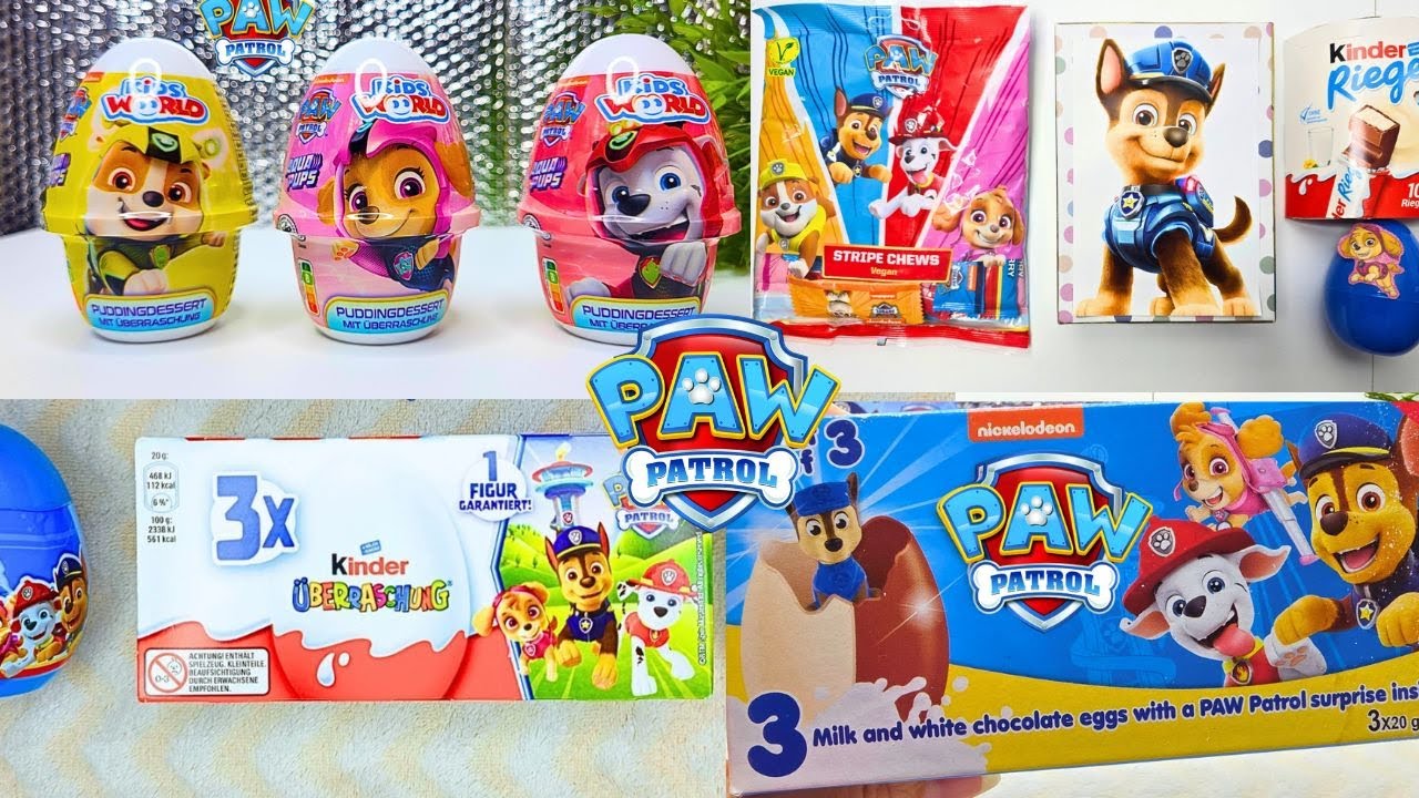Paw Patrol Pudding Eier Wo Kaufen Unboxing Paw Patrol Pudding Eggs 🐾 + Sweet Treats ASMR 🍬 | Relaxing