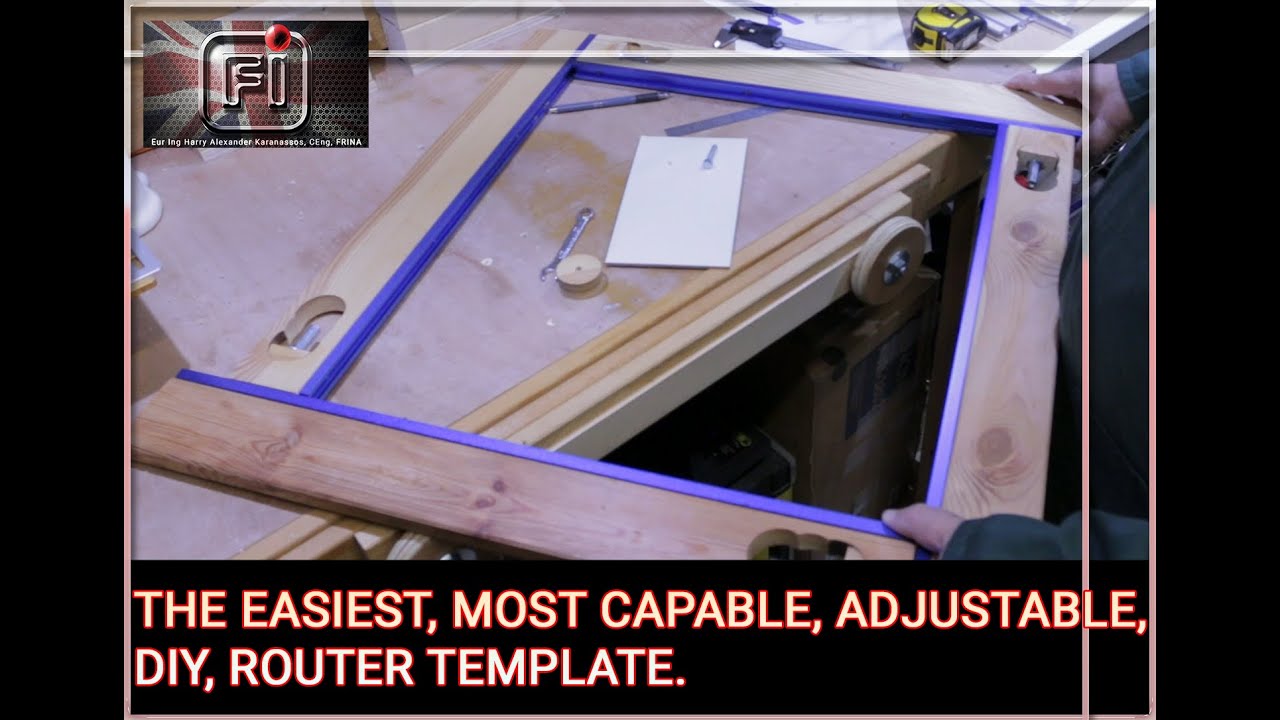 THE EASIEST, MOST CAPABLE, ADJUSTABLE, DIY, ROUTER TEMPLATE - YouTube