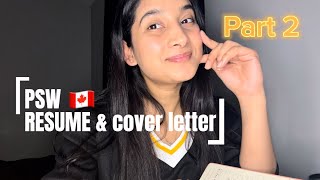 Personal Support Worker *Resume & Cover Letter* | How to build a Cover Letter ?