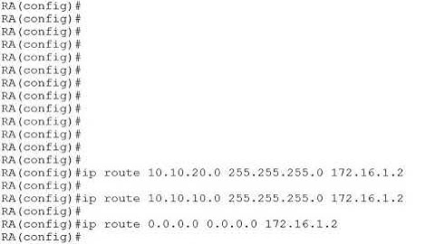 IPv4 static and default route
