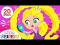 Princess Rapunzel Brushes Her Hair | Princess Kids Songs & Nursery Rhymes by Little Angel