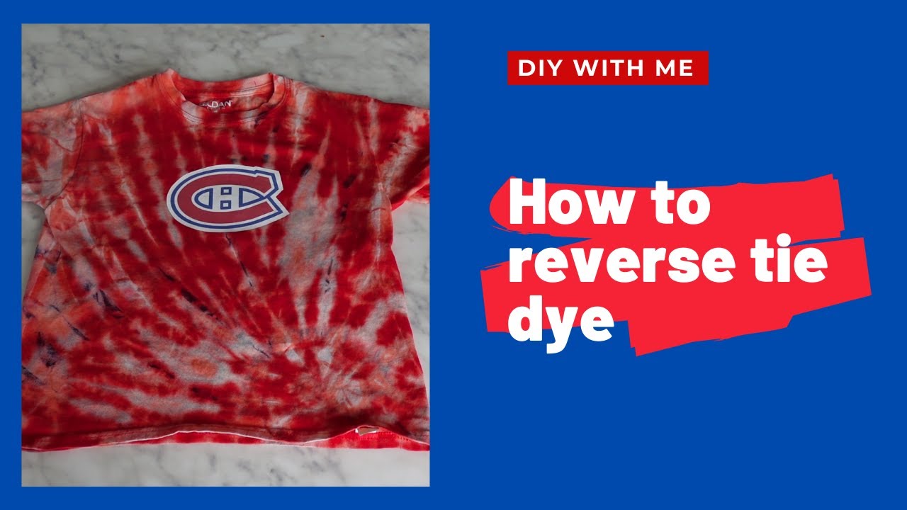 How to reverse tie dye tutorial - Reverse tie dye with bleach - YouTube
