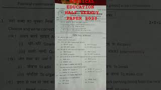 PHYSICAL EDUCATION HALF YEARLY PAPER 2023 OF CLASS 8