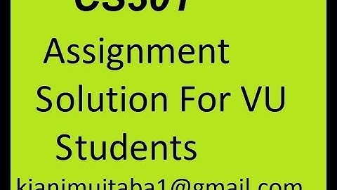 CS301 Assignment Solution Help