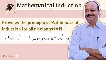Prove by the principle of Mathematical induction |1/3.5 + 1/5.7 + 1/7.9 +…+ 1/(2n+1)(2n+3)=n/3(2n+3)