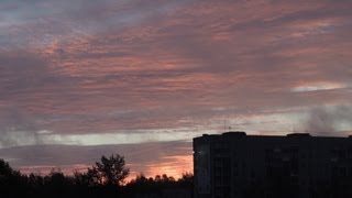 Розовое небо в Брянске на рассвете.Очень красиво))