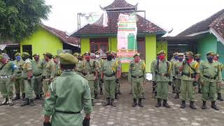 Kompak LINMAS Desa Banaran, Menyanyikan Lagu Mars Linmas