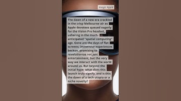 Dawn of a New Dimension: Apple Ignites the "Spatial Computing" Era with Vision Pro Launch #shorts