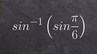 Evaluate the composition of sine and sine inverse