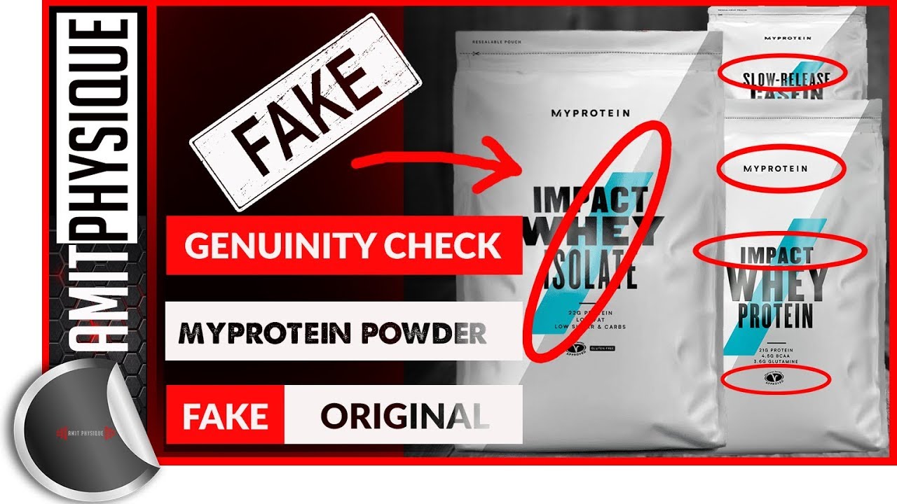 Fake MyProtein Protein Powder Vs Real | Impact Whey Protein Genuine Fake - YouTube
