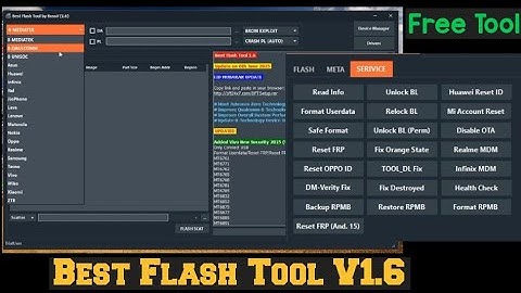Best Flash Tool V 1.6,  erase Frp, Unlock Bootloader, Flashing y mas