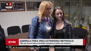 GABRIELA FIREA VREA EXTINDEREA METROULUI_Știri B1TV_18 mai 2024