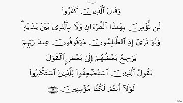 سورة سبأ بصوت علي الحذيفي