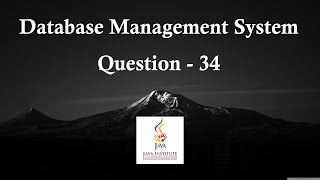 DBMS Question Session Task No 34 | 1st Year | Semester 01 | Java Institute | Pathum Bandara