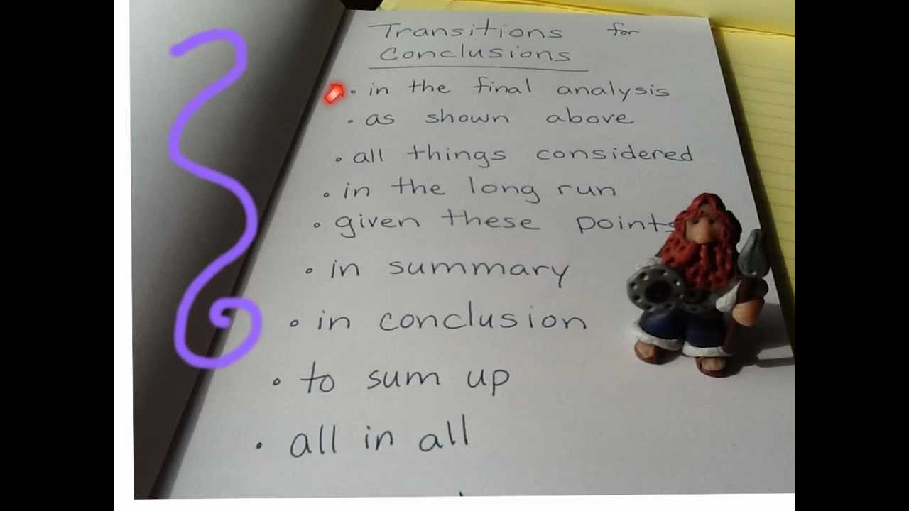 Essay phrases and transitional words